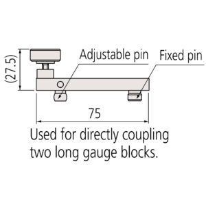 Đầu nối cho 2 khối đo dài Connector A Mitutoyo 619031 5 Đầu nối cho 2 khối đo dài Connector A Mitutoyo 619031