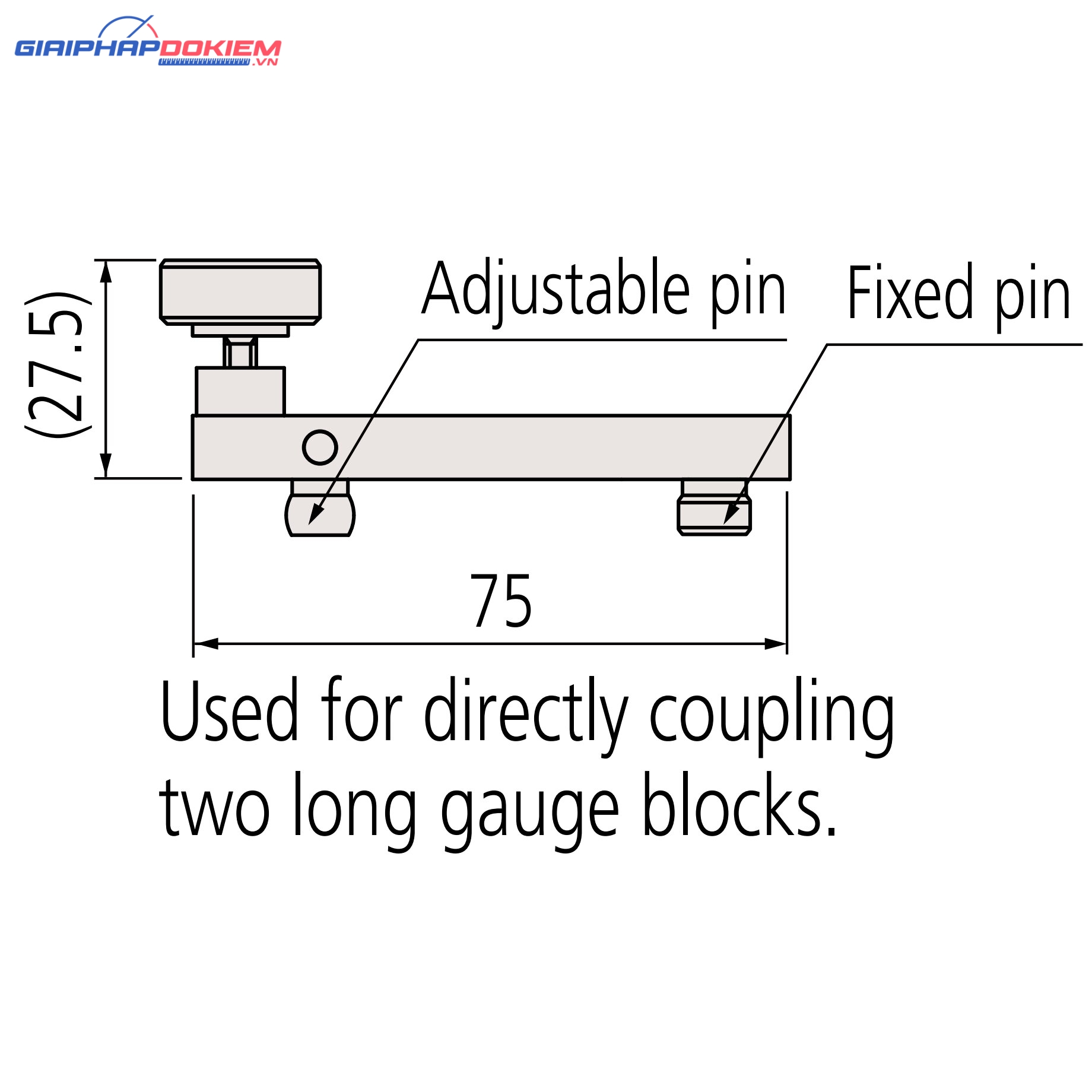 Đầu nối cho 2 khối đo dài Connector A Mitutoyo 619031 4 Đầu nối cho 2 khối đo dài Connector A Mitutoyo 619031