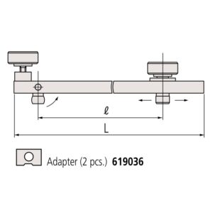 Đầu nối cho 2 khối đo dài Connector C Mitutoyo 619033