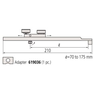 Đầu nối cho 2 khối đo dài Connector E Mitutoyo 619035 5 Đầu nối cho 2 khối đo dài Connector E Mitutoyo 619035