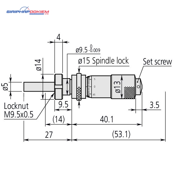 Đầu Panme 0-0,5" Mitutoyo 148-122 4 Đầu Panme 0-0,5" Mitutoyo 148-122
