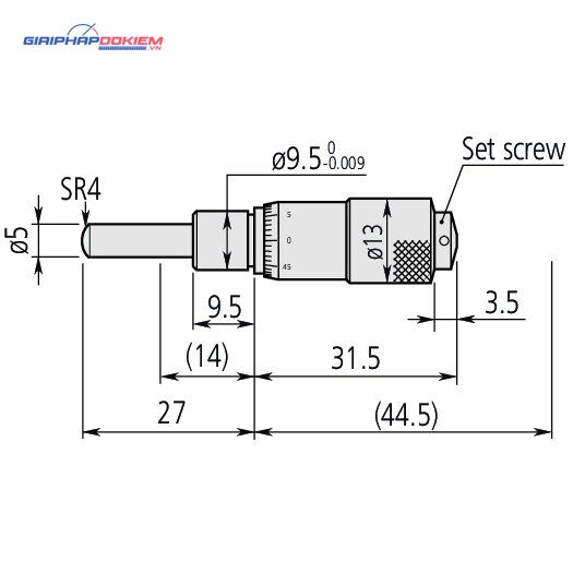 Đầu Panme 0-13mm Mitutoyo 148-801 4 Đầu Panme 0-13mm Mitutoyo 148-801