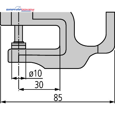 Đồng hồ đo độ dày cơ khí, 0-1mm, 0,001mm Mitutoyo 7327 4 Đồng hồ đo độ dày cơ khí, 0-1mm, 0,001mm Mitutoyo 7327