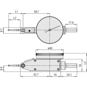 Đồng Hồ So Chân Gập, Dial Test Indicator, Horizontal, Compact 0,2mm, 0,002mm, 8mm Stem Mitutoyo 513-465-10E 7 Đồng Hồ So Chân Gập, Dial Test Indicator, Horizontal, Compact 0,2mm, 0,002mm, 8mm Stem Mitutoyo 513-465-10E