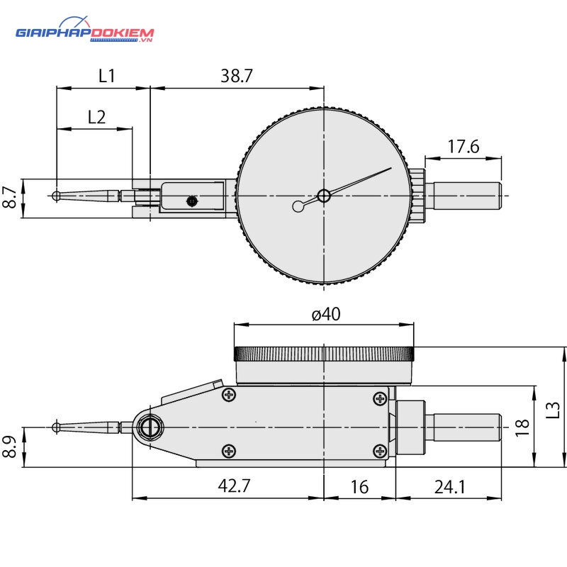 Đồng Hồ So Chân Gập, Dial Test Indicator, Horizontal, Compact 0,2mm, 0,002mm, 8mm Stem Mitutoyo 513-465-10E 5 Đồng Hồ So Chân Gập, Dial Test Indicator, Horizontal, Compact 0,2mm, 0,002mm, 8mm Stem Mitutoyo 513-465-10E