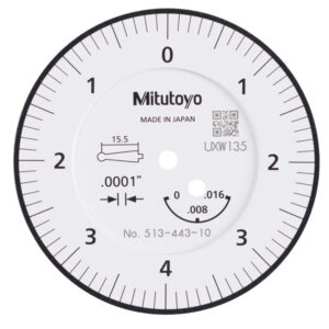 Đồng Hồ So Chân Gập, Dial Test Indicator, Horiz. 20° Face 0,016", 0,0001", 4/9,52mm Stem, Bracket Mitutoyo 513-443-10T 10 Đồng Hồ So Chân Gập, Dial Test Indicator, Horiz. 20° Face 0,016