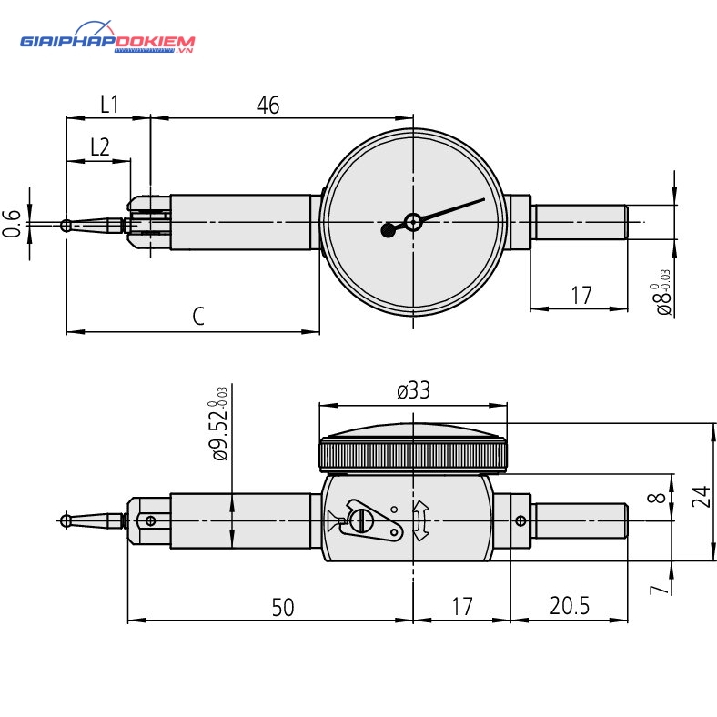 Đồng Hồ So Chân Gập, Dial Test Indicator, Horiz. Pocket Type 0,14mm, 0,001mm, with Bracket Mitutoyo 513-501T 5 Đồng Hồ So Chân Gập, Dial Test Indicator, Horiz. Pocket Type 0,14mm, 0,001mm, with Bracket Mitutoyo 513-501T