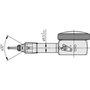 Đồng Hồ So Chân Gập, Dial Test Indicator, Horiz. Pocket Type 0,8mm, 0,01mm, Dust Proof, 8mm Stem Mitutoyo 513-517WE