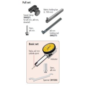 Đồng Hồ So Chân Gập, Dial Test Indicator, Horiz. Pocket Type 0,5mm, 0,01mm, with Bracket Mitutoyo 513-514T