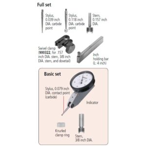 Đồng Hồ So Chân Gập, Dial Test Indicator, Horiz., Ruby Sty. 0,03