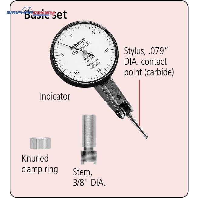 Đồng Hồ So Chân Gập, Dial Test Indicator, Horizontal Type 0,03", 0,0005", 9,52mm Stem Mitutoyo 513-402-10E 6 Đồng Hồ So Chân Gập, Dial Test Indicator, Horizontal Type 0,03", 0,0005", 9,52mm Stem Mitutoyo 513-402-10E