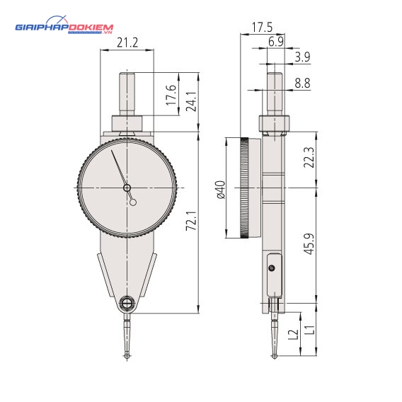 Đồng Hồ So Chân Gập, Dial Test Indicator Parallel Type 0,03", 0,0005", 4/9,52mm Stem, Bracket Mitutoyo 513-482-10T 6 Đồng Hồ So Chân Gập, Dial Test Indicator Parallel Type 0,03", 0,0005", 4/9,52mm Stem, Bracket Mitutoyo 513-482-10T