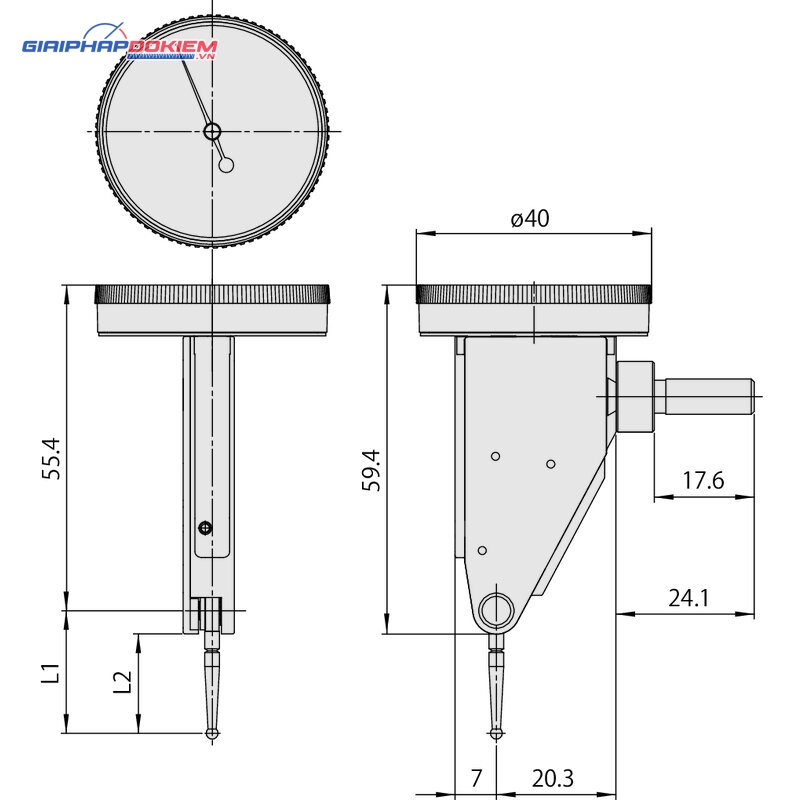 Đồng Hồ So Chân Gập, Dial Test Indicator, Vertical Type 0,2mm, 0,002mm, 4/8m Stem Mitutoyo 513-455-10A 5 Đồng Hồ So Chân Gập, Dial Test Indicator, Vertical Type 0,2mm, 0,002mm, 4/8m Stem Mitutoyo 513-455-10A