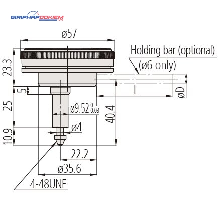 Đồng Hồ So Cơ Khí Lug Back 0,008", 0,0001" Mitutoyo 2991A-10 6 Đồng Hồ So Cơ Khí Lug Back 0,008", 0,0001" Mitutoyo 2991A-10