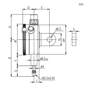 Đồng Hồ So Cơ Khí Chống Va Đập, Dial Indicator, Lug Back, One Revolution 0,1mm, 0,001mm, Shockproof Mitutoyo 1900S-10