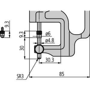 Đồng hồ đo độ dày cơ khí, 0-10mm, 0,01mm Mitutoyo 7313 5 Đồng hồ đo độ dày cơ khí, 0-10mm, 0,01mm Mitutoyo 7313