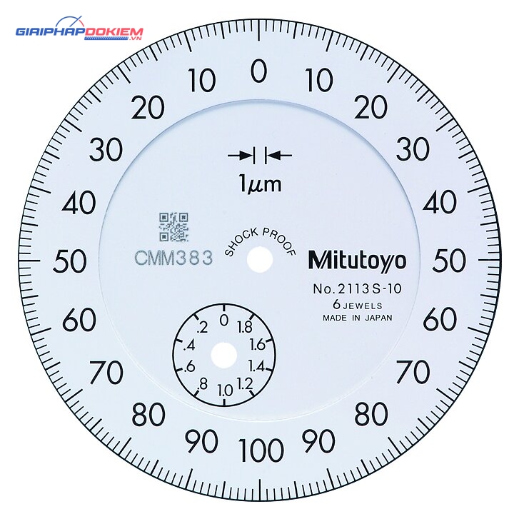 Đồng Hồ So Cơ Khí, Dial Indicator, Flat Back 2mm, 0,001mm, Shockproof Mitutoyo 2113SB-10 6 Đồng Hồ So Cơ Khí, Dial Indicator, Flat Back 2mm, 0,001mm, Shockproof Mitutoyo 2113SB-10