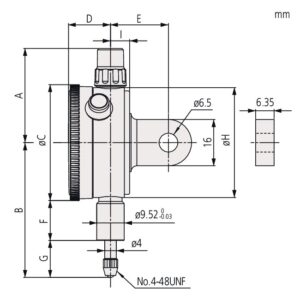 Đồng Hồ So Cơ Khí, Dial Indicator, Lug Back, AGD/ANSI 0,125