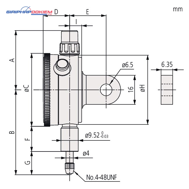 Đồng Hồ So Cơ Khí, Dial Indicator, Flat Back, AGD/ANSI 0,1", 0,0005" Mitutoyo 1670SB 5 Đồng Hồ So Cơ Khí, Dial Indicator, Flat Back, AGD/ANSI 0,1", 0,0005" Mitutoyo 1670SB