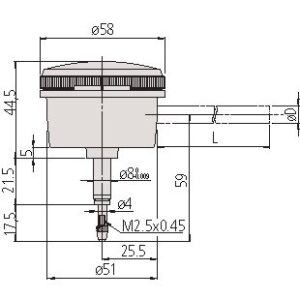 Đồng Hồ So Cơ Khí Lug Back 0,1mm, 0,001mm Mitutoyo 2990T-10