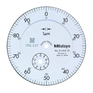 Đồng Hồ So Cơ Khí Flat Back 1mm, 0,001mm Mitutoyo 2110AB-10