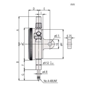 Đồng Hồ So Cơ Khí Lug Back, AGD/ANSI 0,025