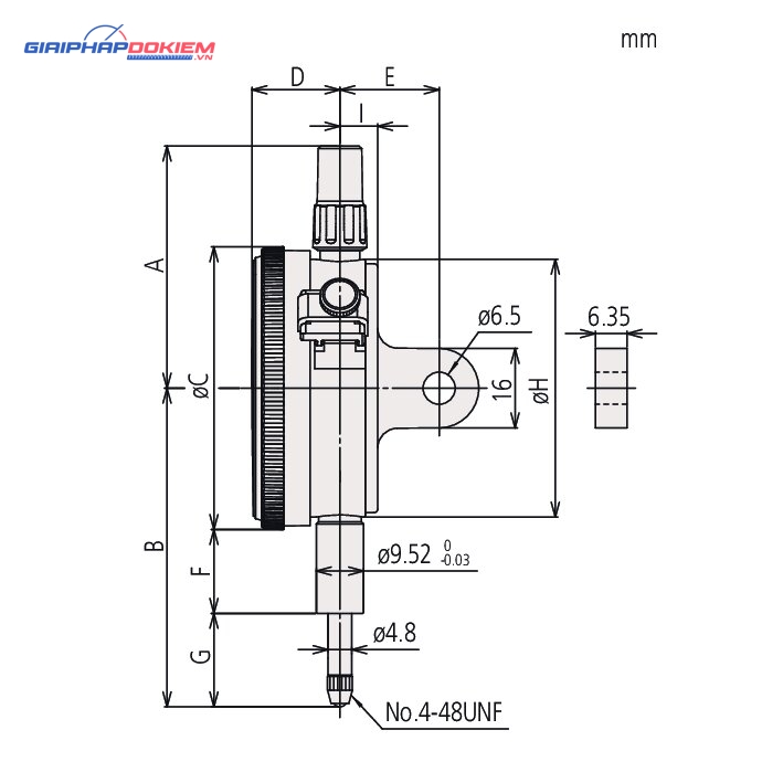 Đồng Hồ So Cơ Khí, Dial Indicator, Lug Back, AGD/ANSI 0,125", 0,0005" Mitutoyo 2507S 5 Đồng Hồ So Cơ Khí, Dial Indicator, Lug Back, AGD/ANSI 0,125", 0,0005" Mitutoyo 2507S