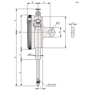 Đồng Hồ So Cơ Khí, Dial Indicator, Flat Back 4mm, 0,01mm Mitutoyo 1003TB 7 Đồng Hồ So Cơ Khí, Dial Indicator, Flat Back 4mm, 0,01mm Mitutoyo 1003TB