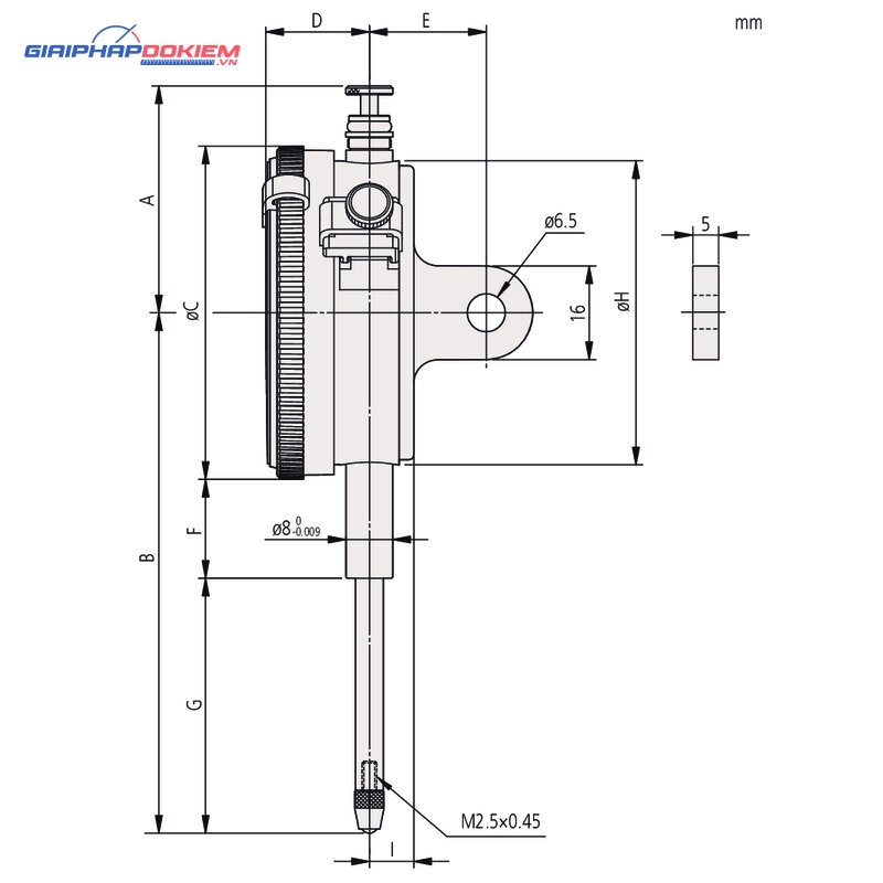 Đồng Hồ So Cơ Khí, Dial Indicator, Flat Back 4mm, 0,01mm Mitutoyo 1003TB 5 Đồng Hồ So Cơ Khí, Dial Indicator, Flat Back 4mm, 0,01mm Mitutoyo 1003TB