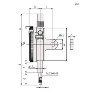 Đồng Hồ So Cơ Khí, Dial Indicator, Lug Back, One Revolution 0,16mm, 0,001mm, Jew. Bearing, Shockpr Mitutoyo 2901SB-10 5 Đồng Hồ So Cơ Khí, Dial Indicator, Lug Back, One Revolution 0,16mm, 0,001mm, Jew. Bearing, Shockpr Mitutoyo 2901SB-10