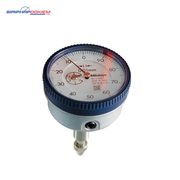 Đồng Hồ So Cơ Khí Mặt Lớn, Dial Indicator, Back Plunger 5mm, 0,01mm, One Revolution Mitutoyo 1162T 5 Đồng Hồ So Cơ Khí Mặt Lớn, Dial Indicator, Back Plunger 5mm, 0,01mm, One Revolution Mitutoyo 1162T