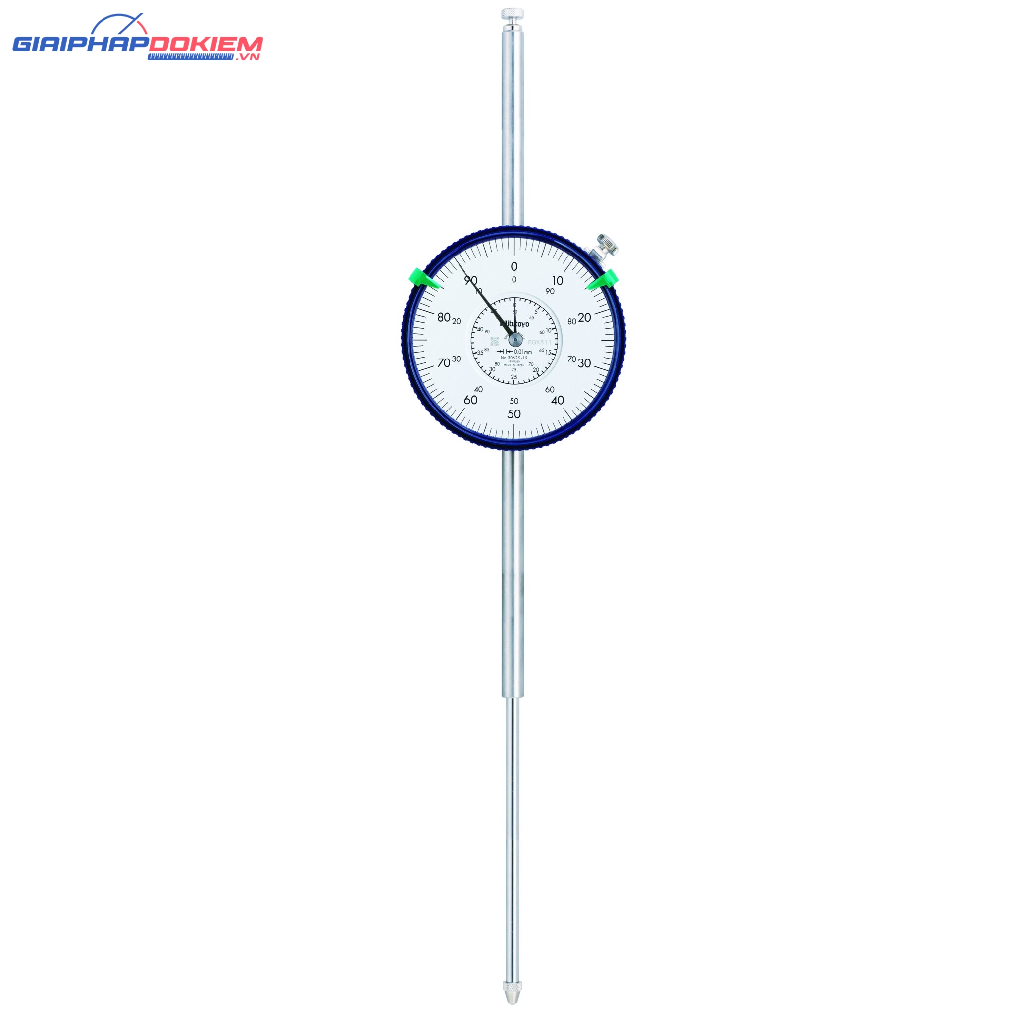 Đồng Hồ So Cơ Khí Mặt Lớn, Dial Indicator, Flat Back 100mm, 0,01mm, Shockp., Coax. Rev. Count Mitutoyo 3062SB-19 5 Đồng Hồ So Cơ Khí Mặt Lớn, Dial Indicator, Flat Back 100mm, 0,01mm, Shockp., Coax. Rev. Count Mitutoyo 3062SB-19