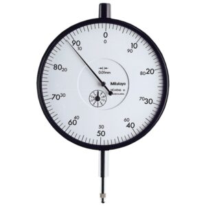 Đồng Hồ So Cơ Khí Mặt Lớn, Dial Indicator, Flat Back 10mm, 0,01mm Mitutoyo 4046SB