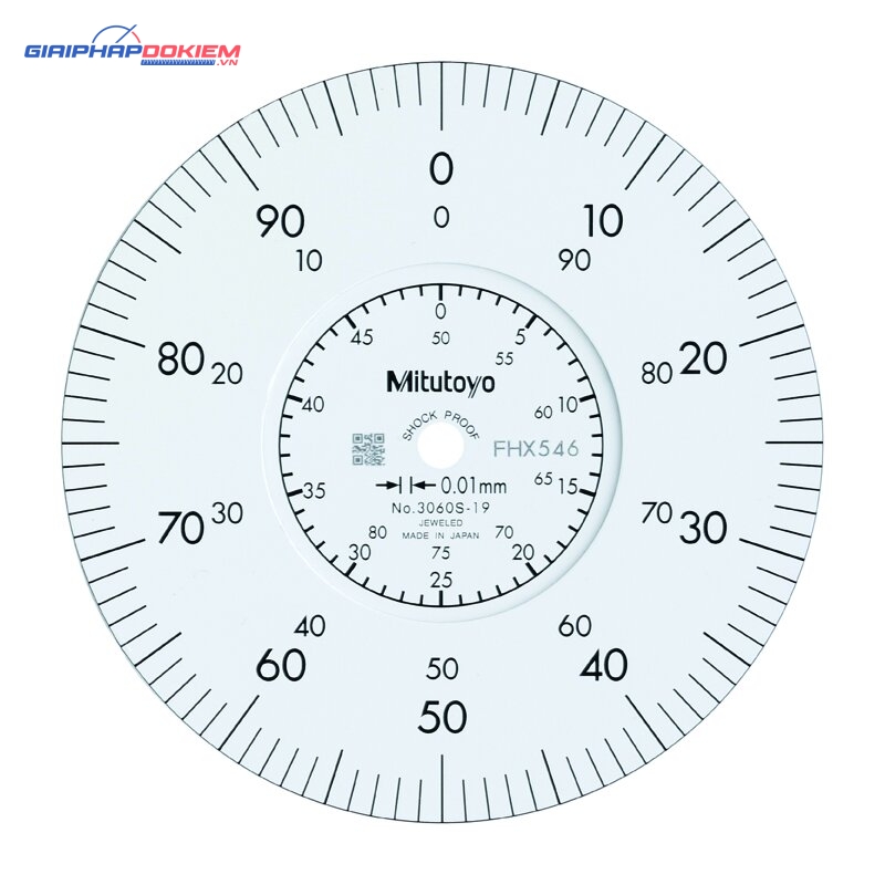 Đồng Hồ So Cơ Khí Mặt Lớn, Dial Indicator, Flat Back 100mm, 0,01mm, Shockp., Coax. Rev. Count Mitutoyo 3062SB-19 8 Đồng Hồ So Cơ Khí Mặt Lớn, Dial Indicator, Flat Back 100mm, 0,01mm, Shockp., Coax. Rev. Count Mitutoyo 3062SB-19