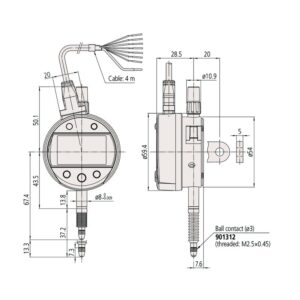 Đồng Hồ So Điện Tử Cấp Nguồn Bên Ngoài, Digital Indicator Signal ID-C, ANSI/AGD Inch/Metric, 0,5", 0,00005", Lug Back Mitutoyo 543-352 9 Đồng Hồ So Điện Tử Cấp Nguồn Bên Ngoài, Digital Indicator Signal ID-C, ANSI/AGD Inch/Metric, 0,5