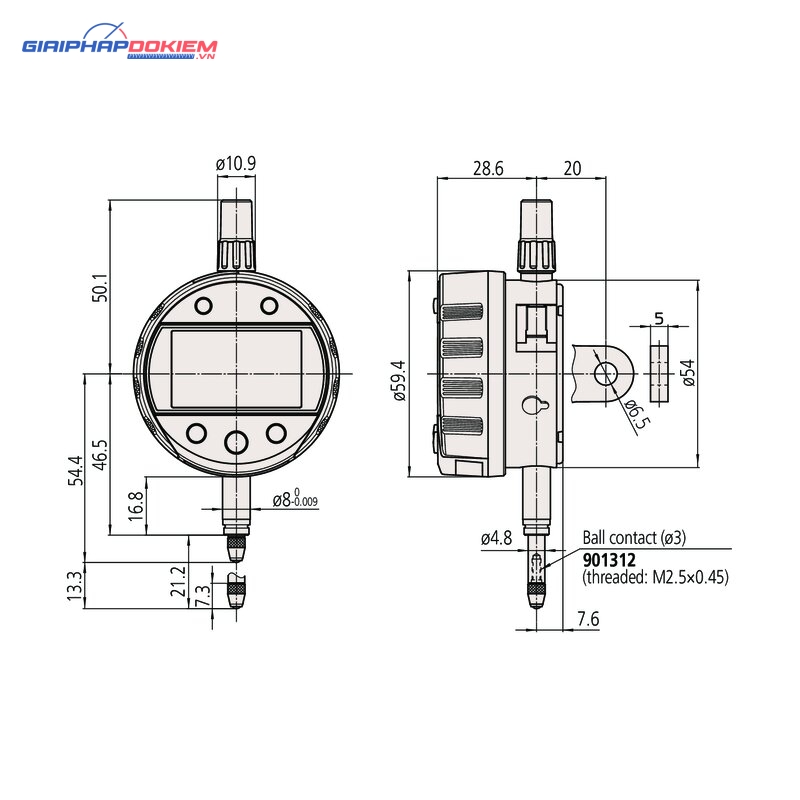 Đồng Hồ So Điện Tử Đặc Biệt, Digital Indicator Calculation ID-C 50,8mm, 0,001mm, Flat Back Mitutoyo 543-595B 3 Đồng Hồ So Điện Tử Đặc Biệt, Digital Indicator Calculation ID-C 50,8mm, 0,001mm, Flat Back Mitutoyo 543-595B