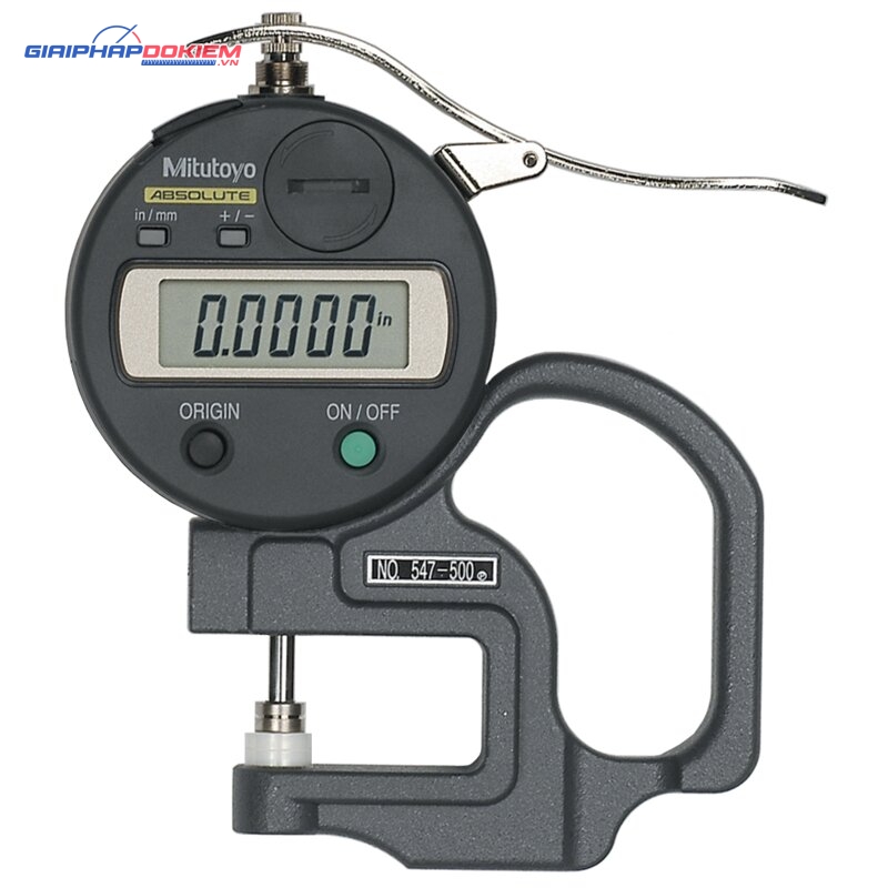 Đồng hồ đo độ dày điện tử, 0-0,47", 0,0005" Mitutoyo 547-500S 3 Đồng hồ đo độ dày điện tử, 0-0,47", 0,0005" Mitutoyo 547-500S