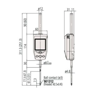 Đồng Hồ So Điện Tử Loại Mỏng, Digital Indicator ID-H, BS AC-Adapter 30,4mm, 0,0005mm Mitutoyo 543-561E 11 Đồng Hồ So Điện Tử Loại Mỏng, Digital Indicator ID-H, BS AC-Adapter 30,4mm, 0,0005mm Mitutoyo 543-561E