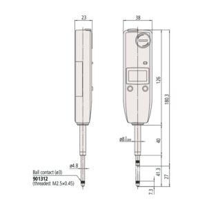 Đồng Hồ So Điện Tử Loại Mỏng, Digital Indicator ID-U, ANSI/AGD Inch/Metric, 1", 0,0005"/0,01mm Mitutoyo 575-123 9 Đồng Hồ So Điện Tử Loại Mỏng, Digital Indicator ID-U, ANSI/AGD Inch/Metric, 1
