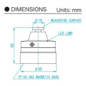 Dụng cụ sét zero trục Z điện tử Chiều cao 50mm Niigata Seiki TP-50M 3 Dụng cụ sét zero trục Z điện tử Chiều cao 50mm Niigata Seiki TP-50M
