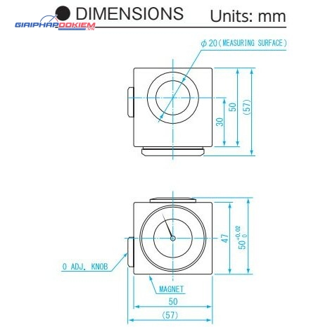 Dụng cụ sét zero trục Z đồng hồ Niigata Seiki DTP-50M 2 Dụng cụ sét zero trục Z đồng hồ Niigata Seiki DTP-50M