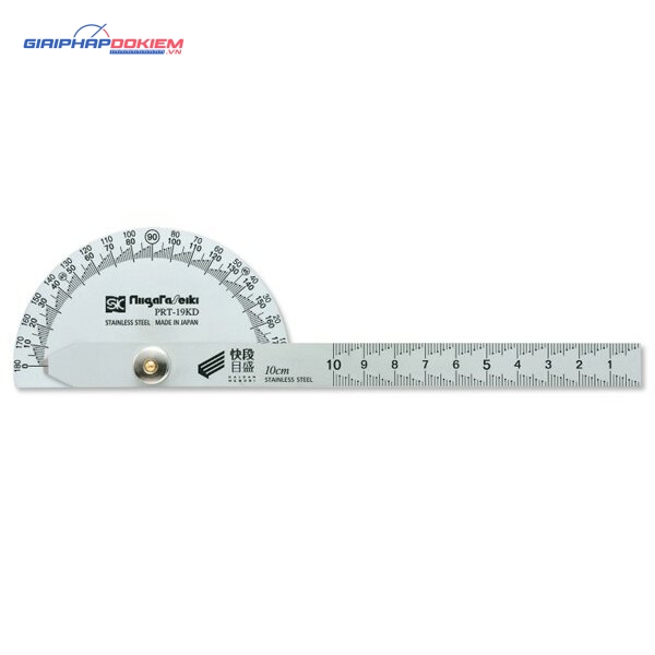 Dưỡng đo góc bán nguyệt 0-180º vạch chia Kaidan Niigataseiki PRT-19KD 3 Dưỡng đo góc bán nguyệt 0-180º vạch chia Kaidan Niigataseiki PRT-19KD