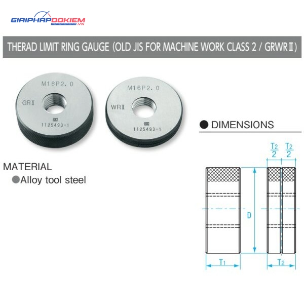 Dưỡng đo ren ngoài M12x1.0-GRWR II, Niigata Seiki GRWR2-1210 3 Dưỡng đo ren ngoài M12x1.0-GRWR II, Niigata Seiki GRWR2-1210
