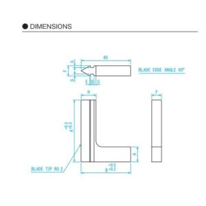 Eke vuông chuẩn dài 100x70mm kiểu vát cạnh Niigata Seiki AAI-100K