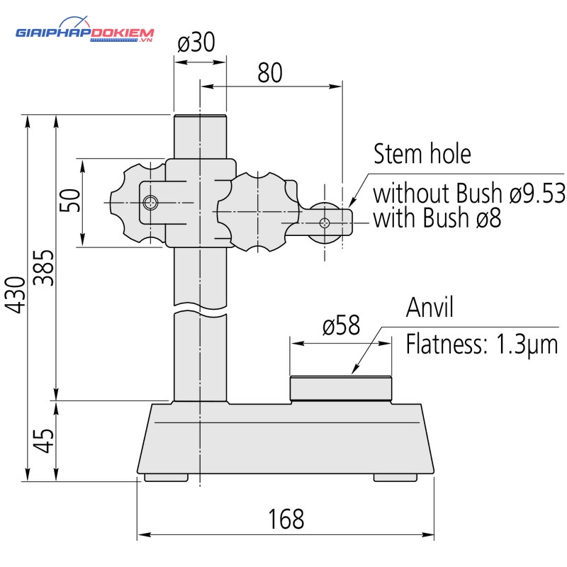 Đế gá đồng hồ so D=58mm Mitutoyo 519-109-10 6 Đế gá đồng hồ so D=58mm Mitutoyo 519-109-10