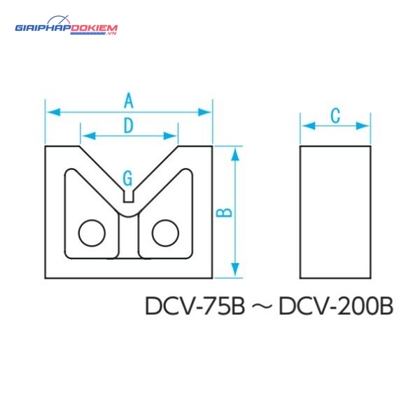Khối V dài 150mm (2 cái/cặp) Niigata Seiki DCV-150A 4 Khối V dài 150mm (2 cái/cặp) Niigata Seiki DCV-150A