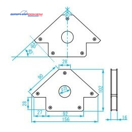 Khung cố định góc hàn 45°,90°, Niigata Seiki 135° Niigata Seiki MGW-120A 4 Khung cố định góc hàn 45°,90°, Niigata Seiki 135° Niigata Seiki MGW-120A