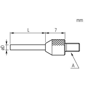 Kim đo đồng hồ so D=1,5mm, L=10mm, Carbide, Metric Mitutoyo 21AAA336 5 Kim đo đồng hồ so D=1,5mm, L=10mm, Carbide, Metric Mitutoyo 21AAA336