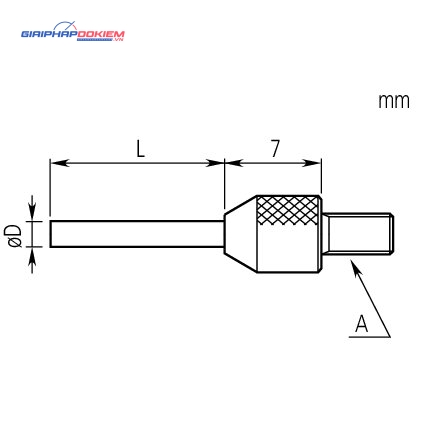 Kim đo đồng hồ so D=1,5mm, L=10mm, Carbide, Metric Mitutoyo 21AAA336 4 Kim đo đồng hồ so D=1,5mm, L=10mm, Carbide, Metric Mitutoyo 21AAA336
