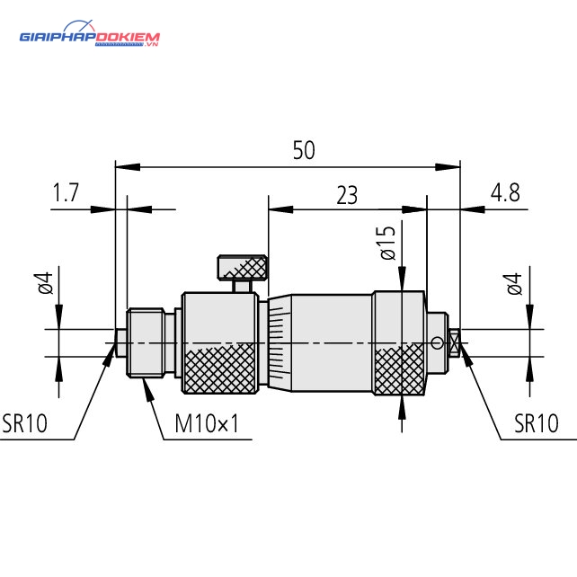 Panme Đo Trong Dạng Thanh Nối Cơ Khí 50-1000mm Mitutoyo 137-209 5 Panme Đo Trong Dạng Thanh Nối Cơ Khí 50-1000mm Mitutoyo 137-209